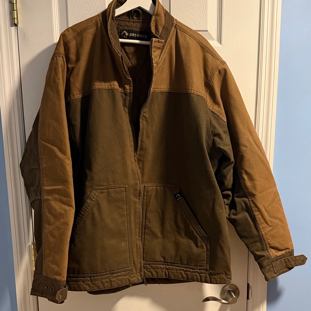 Dri-Duck Men's Military Field Jacket - Olive and Tan